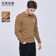 馬克華菲【100%綿羊毛】圓領(lǐng)毛衣男2025秋冬新款潮流刺繡羊毛針織衫2004 卡其色701 M 170