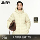 JNBY/江南布衣冬羽絨服女寬松白鴨絨連帽輕薄外套中長(cháng)款5O0C12160 748/淺豆黃 S