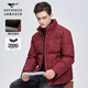 七匹狼【石墨烯】羽絨服男士冬季保暖新年紅色厚款男裝外套 深紅 2XL