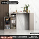 柚公館吧臺桌隔斷柜家用客廳餐邊柜一體靠墻多功能酒柜島臺現代沙發(fā)背柜 香檳灰(玻璃門(mén))-1.1吧臺0.8柜 組裝