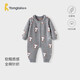 童泰（TONGTAI）嬰兒連體衣春秋季寶寶衣服兒童休閑針織哈衣男女童爬服灰色90cm