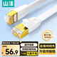 山澤 六類扁平網(wǎng)線 純銅CAT6類千兆八芯雙絞鍍金 電腦網(wǎng)線電腦寬帶家用工程裝修成品監(jiān)控網(wǎng)絡(luò)連接線 15米-六類扁線 6150PBS