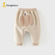 童泰（TONGTAI）嬰兒褲子秋冬寶寶長(cháng)褲加厚屁屁褲男女童搖粒絨大pp褲卡其色100cm