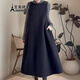 艾美琦美（AIMEIQIMEI）秋冬大碼女裝2025新款背心連衣裙套裝顯瘦高領(lǐng)長(cháng)袖打底衫兩件套 高領(lǐng)打底+背心連衣裙 2XL [建議140-160斤]