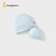 童泰（TONGTAI）產(chǎn)婦帽子嬰兒胎帽純棉親子帽防風(fēng)帽寶寶雙層護囟門(mén)帽藍色38-42cm