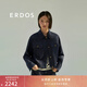 ERDOS 棉麻混紡牛仔褂箱型短款休閑寬松落肩減齡女短外套 經(jīng)典藍 165/84A/M