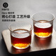Hero日式錘紋杯透明玻璃咖啡杯耐高溫茶杯防滑水杯手沖咖啡杯（單只）
