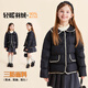 富羅迷女童羽絨服冬季新款加厚保暖三防外套女孩時(shí)髦洋氣冬裝 黑色 150