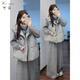 可茵（Keyin）休閑褲三件套套裝女裝2025年秋冬新款棉服馬甲針織開(kāi)衫闊腿褲子女 棉馬甲+針織衫+闊腿褲 M