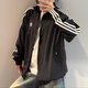 三葉草（Adidas）黑白 男女情侶經(jīng)典三條杠 夾克 外套 IK4010/KB2466 M
