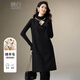 晚白【斷碼清倉】綿羊毛法式小香風(fēng)毛呢裙時(shí)尚直筒小個(gè)子無(wú)袖連衣裙 黑色 M