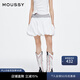 moussy 2025新品甜美元氣高腰花苞蓬蓬半身裙女028ISA31-2331 010白色 S
