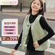 飛樂(lè )思發(fā)熱馬甲充電衣服電熱背心智能加熱棉衣湖綠色馬甲男女-淺綠XXL碼