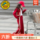 G.duck小黃鴨童裝女童套裝春秋季兒童衣服女孩韓版洋氣運動(dòng)服中大童秋裝 酒紅色 130 建議120-130cm7-8歲