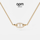 APM Monaco金黃色鎖骨鏈高級時(shí)尚豬鼻子項鏈個(gè)性禮物禮物送女友毛衣鏈