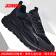 JASONWOOD男鞋2025新款秋冬季加棉加絨百搭休閑鞋男士大碼厚底運動(dòng)鞋男 黑色單鞋【正品男鞋】 41 (255mm)