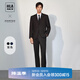 海瀾之家（HLA）西服套裝男輕商務(wù)時(shí)尚平駁領(lǐng)套西男秋季 黑色02（西服+西褲） M 175/92A 48A推薦126~140斤