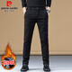 皮爾卡丹（pierre cardin）商務(wù)休閑褲男秋冬季韓版潮流修身西褲男長(cháng)褲子男裝 黑色 33