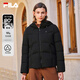 FILA 斐樂(lè )官方女士羽絨服2025冬季新款時(shí)尚休閑舒適保暖連帽外套 正黑色-BK M 165/84A/M