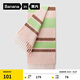 蕉內（Bananain）502Color女士流蘇拼色圍巾含羊毛保暖發(fā)熱24秋冬新款圍脖生日禮物 粉綠條紋 F