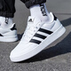 阿迪達斯（adidas）男鞋 2026春秋季新款休閑鞋輕便減震鞋子白色潮流透氣運動(dòng)鞋板鞋 經(jīng)典黑色三條紋小白鞋-主推款 41 (255mm)