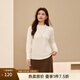 纖莉秀【半高領(lǐng)抓毛針織衫】大碼女裝舒適打底衫胖mm2025冬裝新款4305 米白色 XL