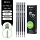 KACO  亞規KEFILL筆芯中性筆芯0.5mm按動(dòng)簽字筆替芯彩色黑色紅色藍色雙珠筆頭雙倍書(shū)寫(xiě)筆芯 KEFILL亞規11cm黑色10支（子彈頭）