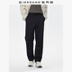 佐丹奴褲子男秋冬新款抽繩松緊腰休閑褲膝部打褶傘兵褲男01115096
