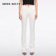 MISS SIXTY2025夏季牛仔褲女白色含醋酸復古顯瘦微喇叭長(cháng)褲 白色短版 26
