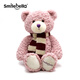 SMILE BELLA英國圍巾熊玩偶圣誕節小熊毛絨玩具泰迪熊公仔陪睡娃娃生日禮物女 圍巾熊【送抽繩袋】 站高38cm
