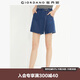 佐丹奴牛仔裙褲女夏季時(shí)髦洗水斜搭片中腰牛仔短褲女13405303
