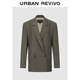 UR【明星同款】冬季新款女高智感紐扣西裝外套UWU150032 咖棕 S