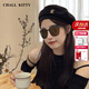 CHALL KITTY女士貝雷帽秋冬季韓版報童帽八角英倫帽子時(shí)尚洋氣前進(jìn)帽2026新款 黑色-高端品牌禮盒裝高檔高級感