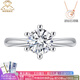 央鉑鉑金鉆戒培育鉆石戒指經(jīng)典皇冠六爪123克拉求結婚禮物七夕NGTC 鉑金皇冠六爪-1克拉D-E色VVS-現貨 9號-20號指圈號可選