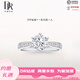 DR求婚鉆戒K金/鉑金PT950簡(jiǎn)奢六爪莫桑鉆石戒指禮物情人節生日禮物 1克拉 D-E色/極白 禮盒+證書(shū) PT950 閉口(備注碼數)