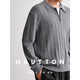 Hautton Jeanspolo衫男士2026最新款春秋高級感痞帥百搭寬松休閑上衣長(cháng)袖T恤男 煙銀灰 L (170)
