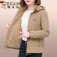 啄木鳥(niǎo)加絨加厚棉服女士冬季新款寬松大碼百搭中年媽媽洋氣時(shí)尚保暖外套 卡其1155款 XL 建議110-125斤