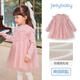 JELLYBABY【拼接網(wǎng)紗】冬款裝女童內里加絨連衣裙兒童蓬蓬公主裙洋氣紗裙子