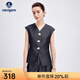 Navigare意大利小帆船牛仔馬甲女士25夏季新品時(shí)尚修身上衣V領(lǐng)無(wú)袖背心女 海軍藍 L
