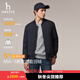 哈吉斯（HAZZYS）男裝 冬款【鵝絨】外套簡(jiǎn)約通勤棒球領(lǐng)薄款羽絨服男ASFZU0CDX02 藏青色NV L （175/96A 48）