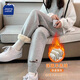 JEANSWEST CLUB真維斯加絨運動(dòng)褲女秋冬加厚休閑衛褲女保暖一體羊羔絨束腳長(cháng)褲