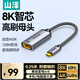 山澤Type-C轉HDMI2.1母轉接頭雷電4/5轉換器線(xiàn)8K60/4K240Hz投屏適用手機筆記本電腦MacBook/iPadAir
