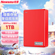 紐曼（Newsmy）1TB 移動(dòng)硬盤(pán)機械 雙盤(pán)備份 清風(fēng)Plus系列 USB3.0 2.5英寸 玫瑰紅 海量存儲 手機連接 格紋設計