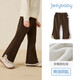 JELLYBABY女童褲子秋冬兒童加絨喇叭褲中小童微喇女寶寶冬加厚燈芯絨