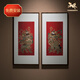 銅師傅手工鏨刻 銅雕畫(huà) 《門(mén)神納福（一對）》客廳玄關(guān)沙發(fā)背景墻裝飾畫(huà)