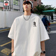 AEMAPE美式白色t恤男士短袖潮牌潮流夏季薄款寬松大碼男生衣服大碼 白色 XL 125-145斤可穿