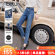 百圖betu女裝秋新款牛仔褲時(shí)尚百搭高腰顯瘦修身牛仔褲女2309T74 牛仔色 M