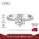 DRIG鉆戒指女求婚結婚一克拉莫桑鉆純銀送女友老婆生日禮物七夕情人節 2克拉(10％客戶(hù)的選擇) 活口可調節(求婚鉆戒)