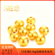 勝戀【勝戀】勝戀金珠999足金小珠子黃金硬金轉運珠子隔珠古法珠手鏈 999足金3mm古法金珠 單顆0.02g