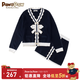 PawinPaw小熊童裝春秋季女童長(cháng)袖上衣短裙兒童套裝 藏青色/59 150 cm